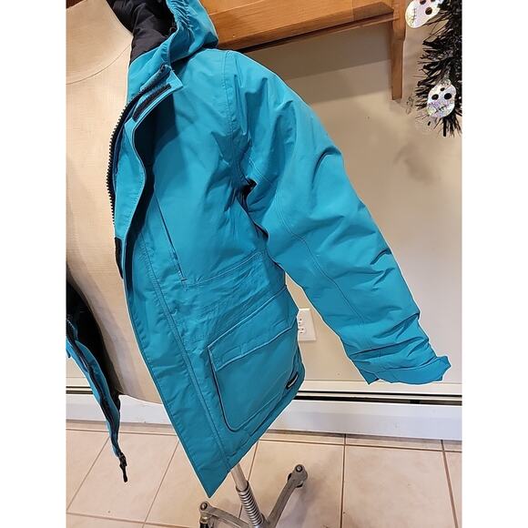Lands End Girls Teal Soft Lined Winter Hooded Jacket Size Small 7-8 - Picture 3 of 10